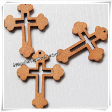 Cheap Religious Rosary Parts Wooden Cross (IO-cw007)